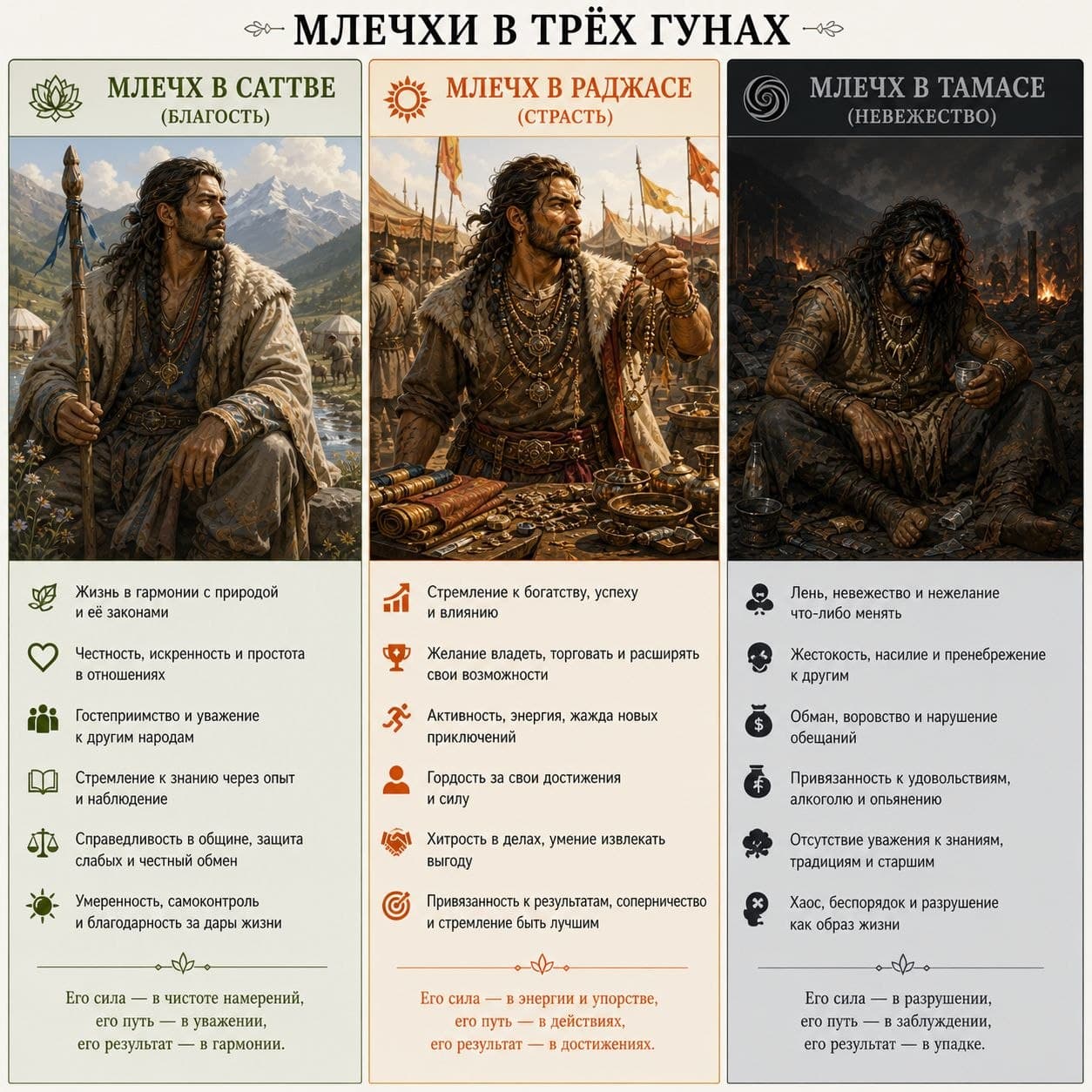 Млечхи и гуны