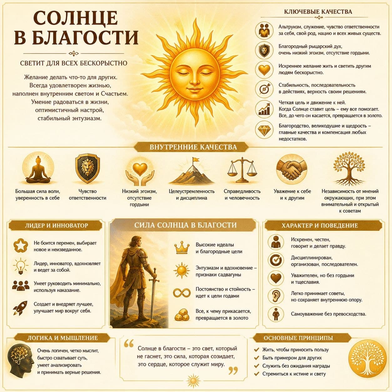 Солнце в благости.