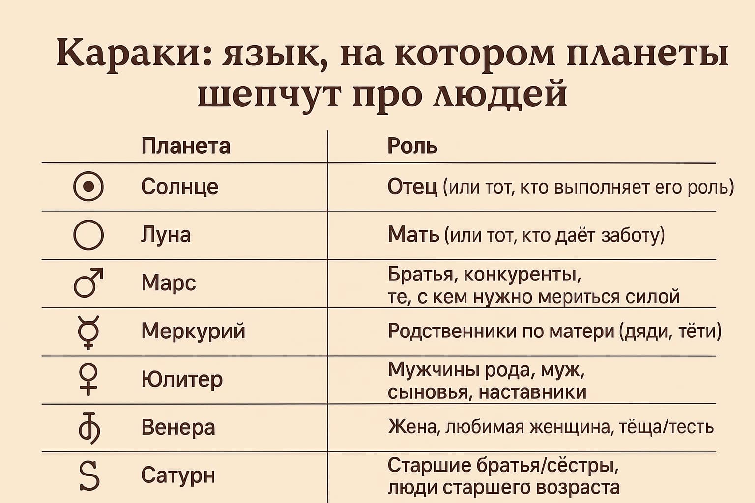 Караки: язык, на котором планеты шепчут про людей